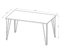 Mesa Industrial 1.4 Mt Color Atakama Base Hierro