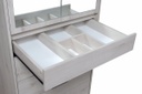 Placard Murano 0.70M Abatible 2P 4C c/espejo pino aland blanco