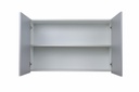 Alacena Potenza  1.00 2p blanco aluminio