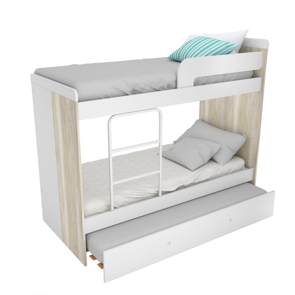 Cama Cucheta con Escalera integrada y Carrocama 80X196 Cm