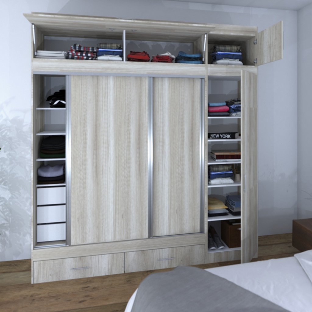 Modulo baulera de 1 puerta rebatible 136x47x60cm helsinky