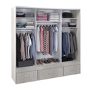 Vestidor 3 Puertas 1 Puerta Con Espejo 220X220 Helsinki