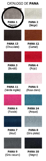 Respaldo Canelon Pana N° 1 Medida 1.60