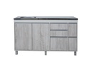 Bajo mesada Sorrento 1.4 - 2 Puertas - 5Cajones Cascina-Gris
