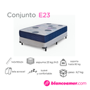 Conjunto de colchón y sommier E23  2 plazas 140X 1.90 X 0.20