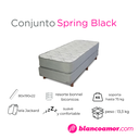 Colchón + sommier Spring Black  1 plaza