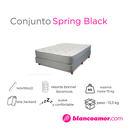 Colchon + Sommier Spring Black 2 plazas