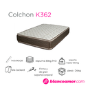 Colchon K362 Pillow Top 1.40 x 1.90 X 0.28