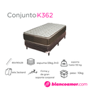 Conjunto de colchón y sommier 362 1plaza 0.80 x 1.90