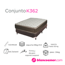 Conjunto de colchon y sommier 362 2plazas 140x190