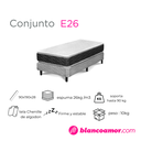 Conjunto de colchón y sommier  (Gani) E26 Con Pillow 090 X 190 X 28 