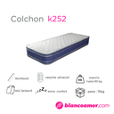 Colchon K252 0.90 X 1.90 X 25 Azul