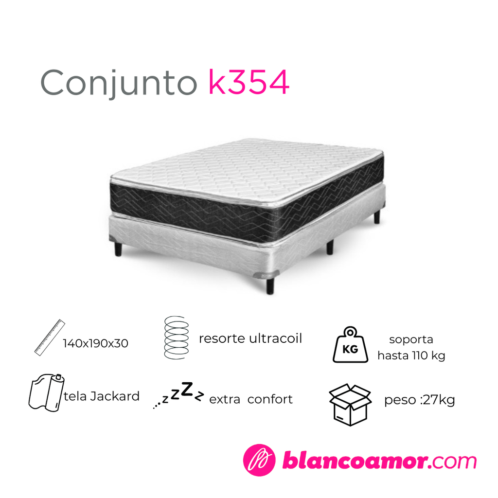 Conjunto de colchón y sommier K354 140 X 190