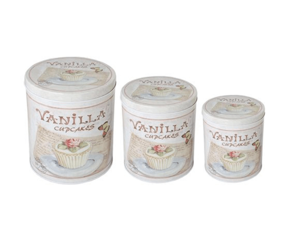Set X 3 Latas Redondas Vanilla Cupcakes -1-