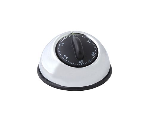 Timer De Acero Negro Redondo 9,5X5,5 Cm -1-