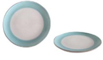 Plato Postre Ceramica 20,5Cm - Celeste
