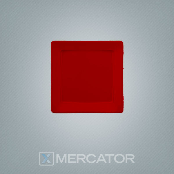 Discontinuado Plato Postre Nara 21 X 21 Rojo