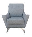 Sillon Renata 1 Cpo Cuerotex Stone (Piedra) 030 G4 Pata Cromada