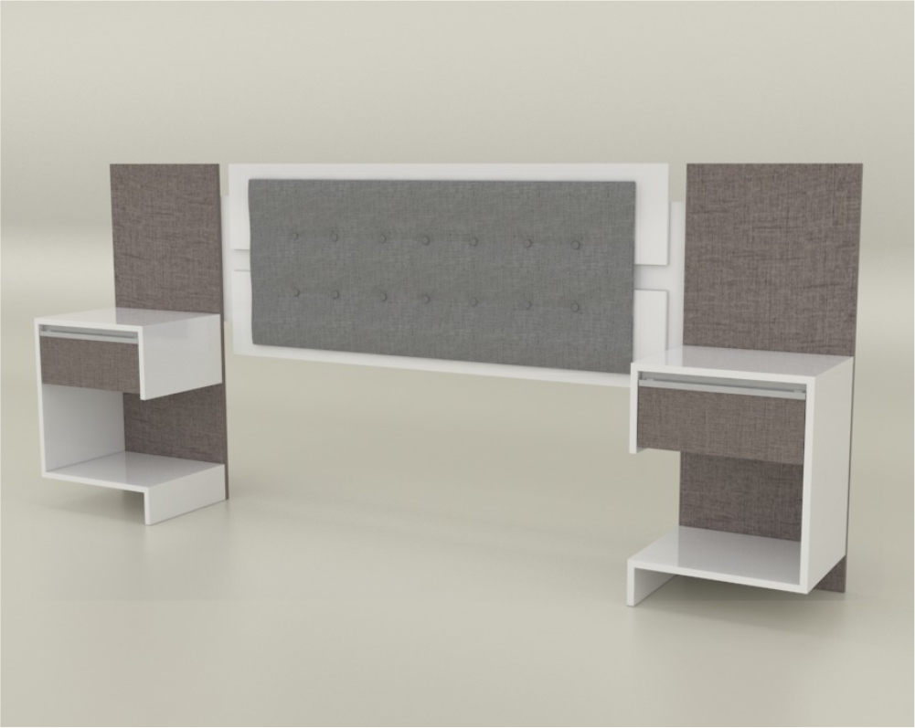 Respaldo Flex 140-160 Blanco / Seda Pn Gris