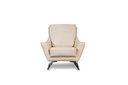 Sillon Renata 1 Cpo Cuerotex Bone G3 Pata Cromada