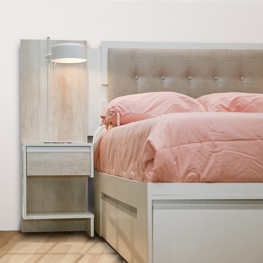 Respaldo Flex 140-160 Blanco / Helsinki Tequila Gris