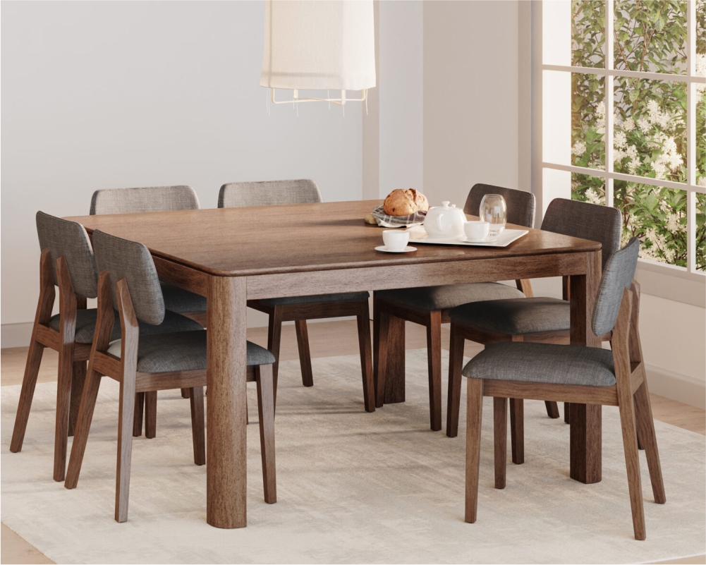 Mesa Lacar 135X135 Castaño