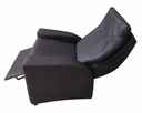 (D) Sillon Poltrona Cancun 1 Cpo Tela Cuerotex Black G4