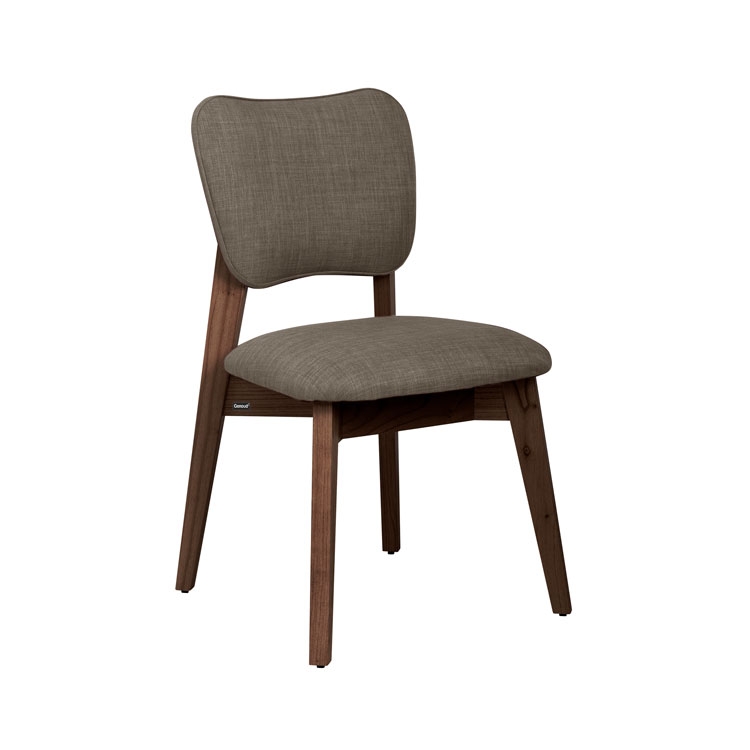 Silla Frida Castaño Tap. Gris (oscuro)