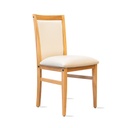 Silla Camila Paraiso Roble Nº 4 Asiento Tapizado Crudo