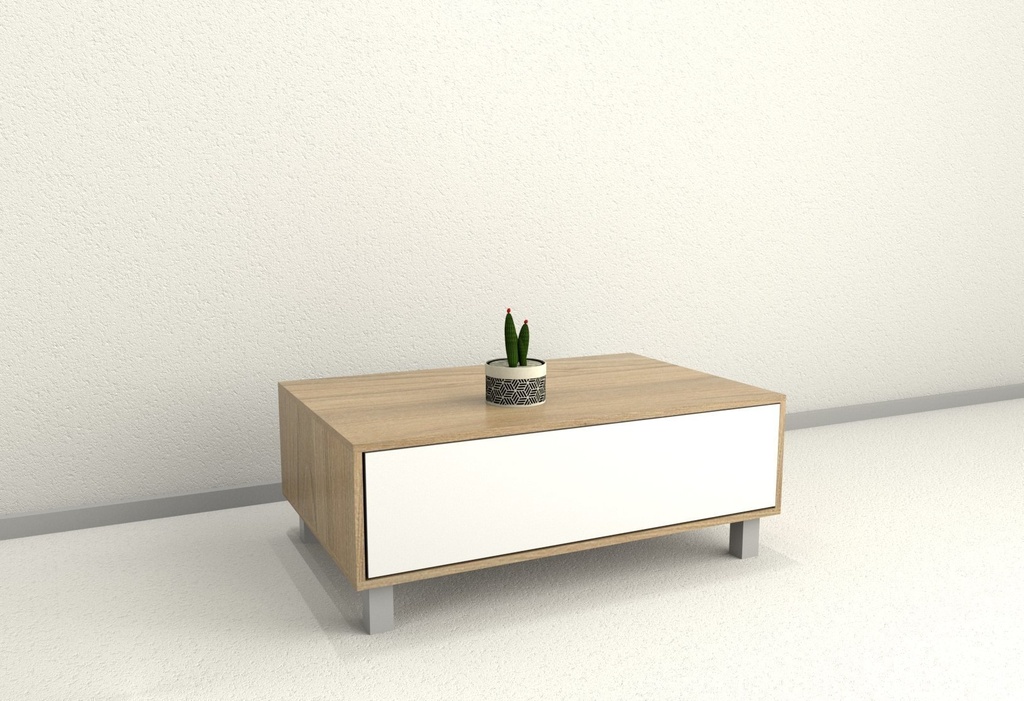 Centro Living Tables Con Cajon Oculto Olmo Finlandes Everest