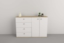 Bahiut Tables 4 Cajones 2 Puertas Olmo Finlandes Blanco