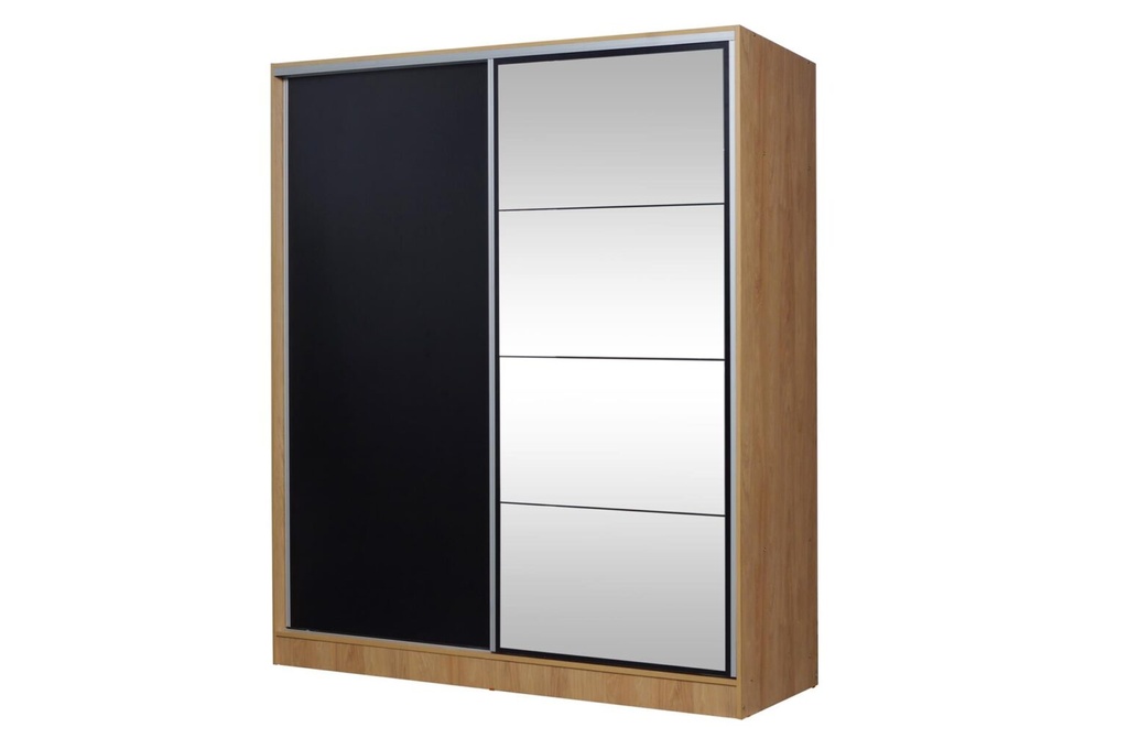 Placard Murano 1,80 Mts. Corr. Hickory/Negro C/Esp