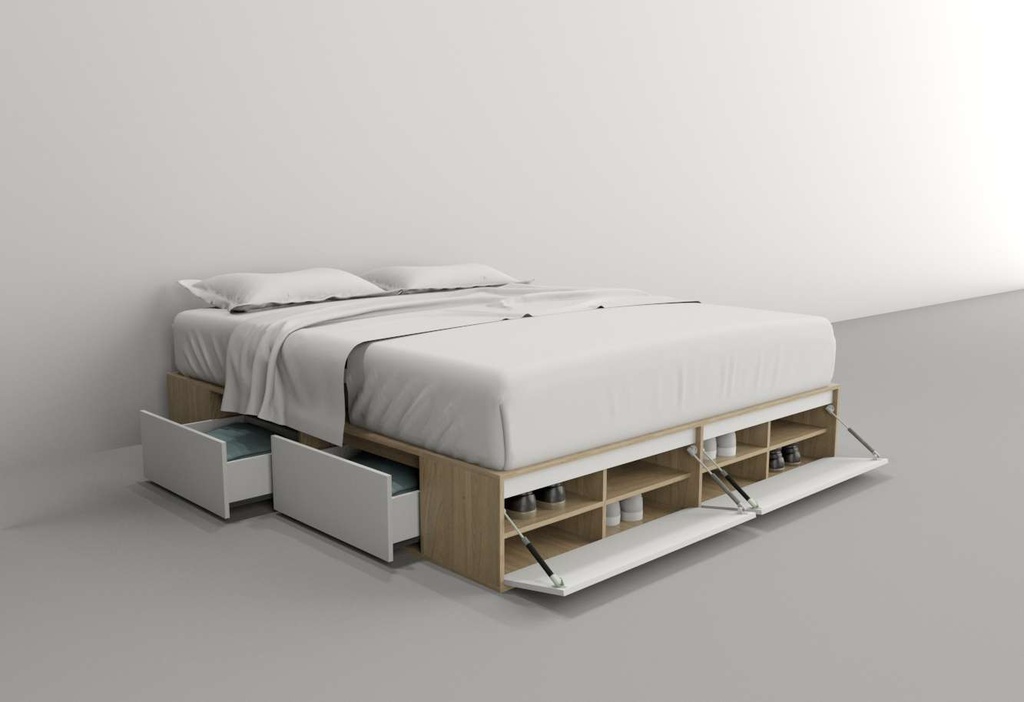 Box 1,80M 4 Cajones 2 Puertas Rev Olmo F./Everest