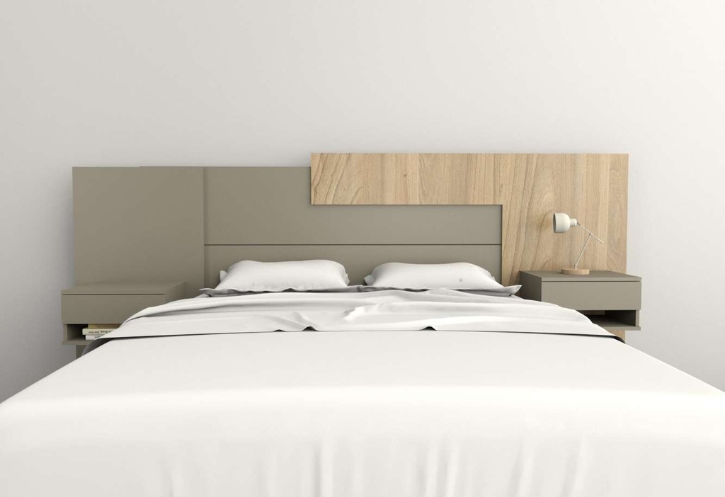 Respaldo Tables Big Minimal 1.80 - 2.00Mts Olmo F./Gris C.