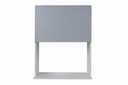 Alacena Potenza 0.60 1puerta porta microondas blanco/alum.