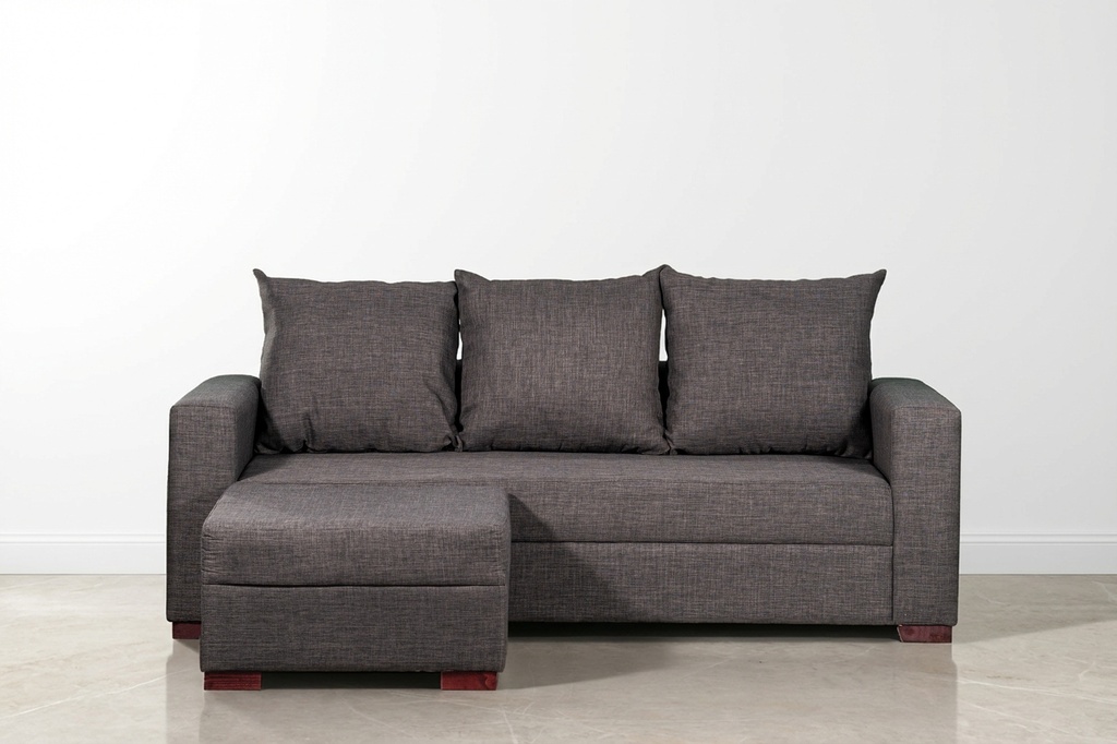 Sillon Perseo Esquinero 2.00 x 1.60 m Claptone Grafito antimanchas