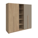 Ropero Nature 4 Puertas y 4Cajones 200x200x58cm(DNA02)