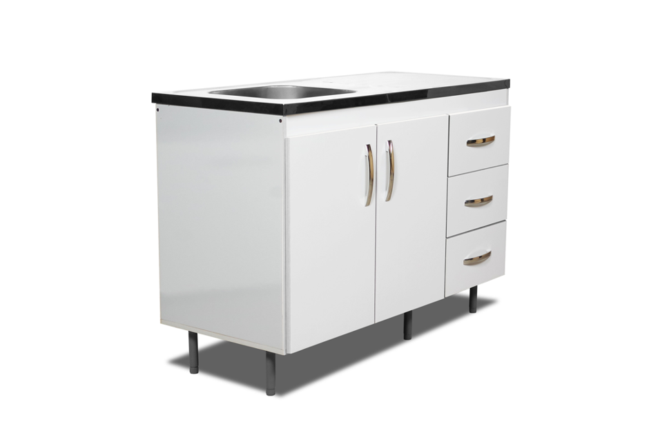 Bajo Mesada Arco 1.20 C/ 3 Caj Blanco