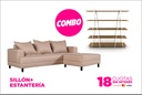 Combo living sillon ovy + estanteria