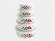 Recipientes Enloz.C/Tap.Plas.,Setx5