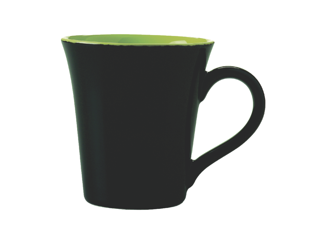 Jarro Mug 330 Cc Tulipa Bicolor Violeta-Amarillo Cod.0267