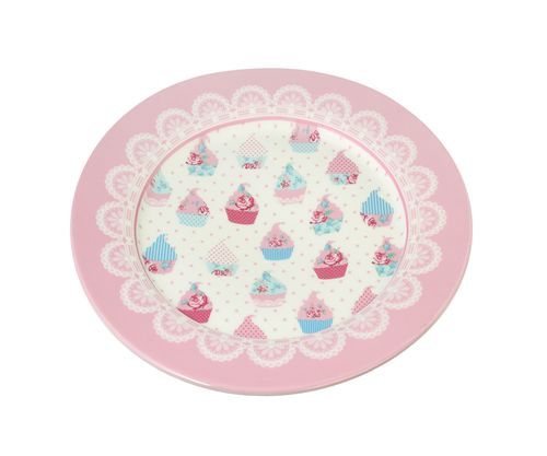 [7798257503544] Platos De 19 Cm De Porcelana Diseño Cup Cake Caja De Regalo