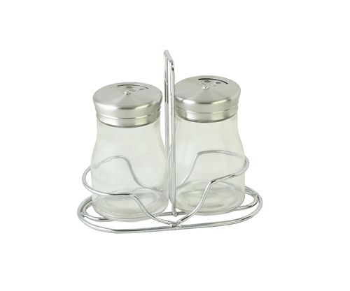 [7798182163424] Set X 2 Esp Vidrio T/Metal C/Soporte Acero 23X5 Cm