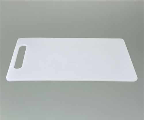 [7798156166611] Tabla De Picar De Plastico Blanco Rectangular Con Mango 25X40 Cm