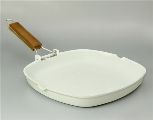 [7798161920185] Bifera Blanca 28X28 Cm C/ Mango Madera