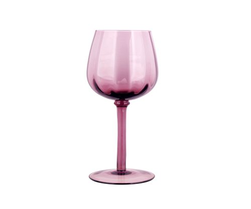 [7798257508532] Copa De Vidrio Facetado Violeta 23Cm Dia:7.5Cm 375Ml