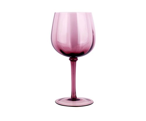 [7798257508549] Copa De Vidrio Facetado Violeta 24Cm Dia:9.5Cm 520Ml