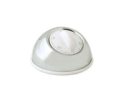 [7798182166777] Timer De Acero Blanco Redondo 9,5 X 5,5 Cm