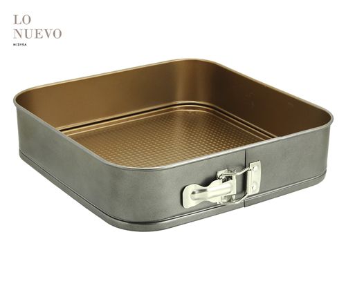 [7798257508747] Molde Antiadherente Desmontable Cuadrado Cobre 28X28X7Cm
