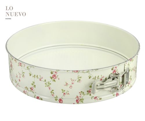 [129499] Molde Antiadherente Desmontable Redondo C/ Flores 28X7Cm